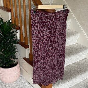 Vintage Refrence Floral Sheer Midi Skirt